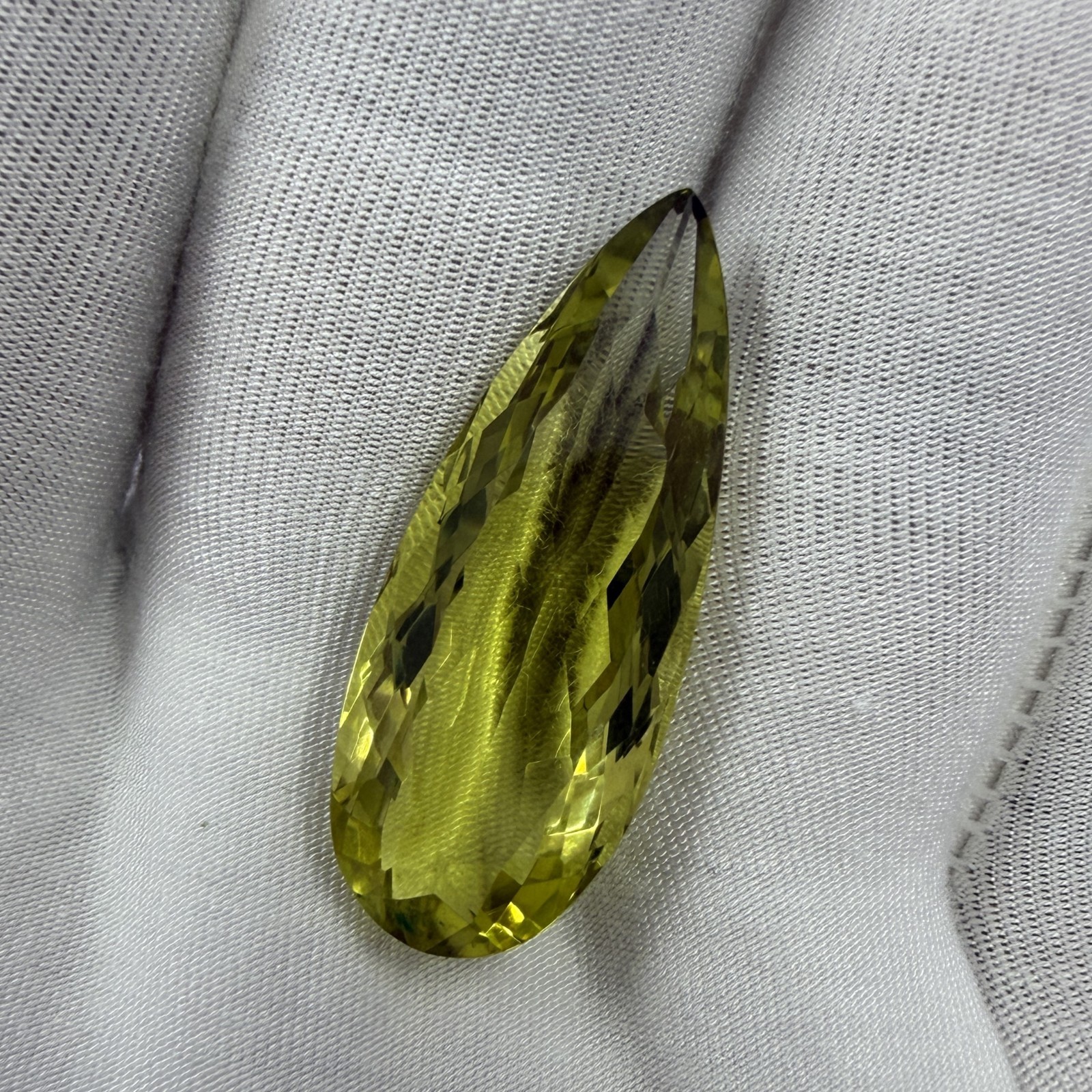 Natural Bio – Lemon Quartz Pear Cut Gemstone