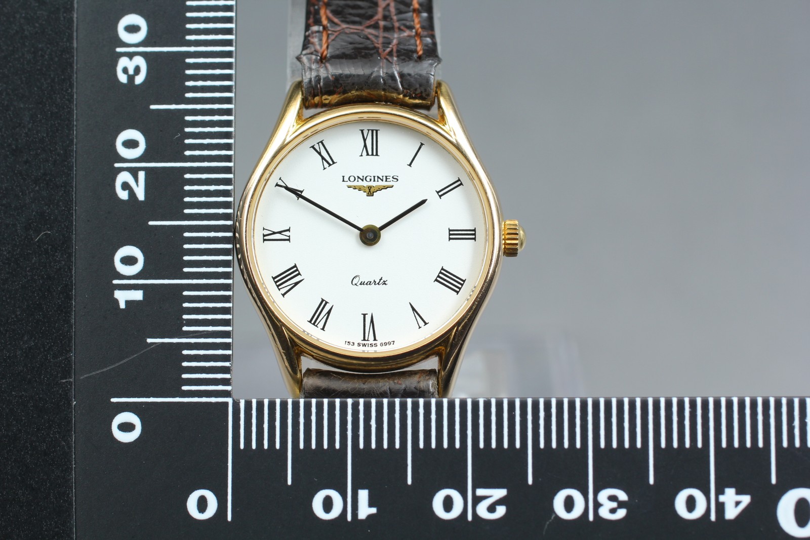 [N MINT] Longines Cal. L153.2 153 6997 23mm White Roman Dial Quartz Womens Watch