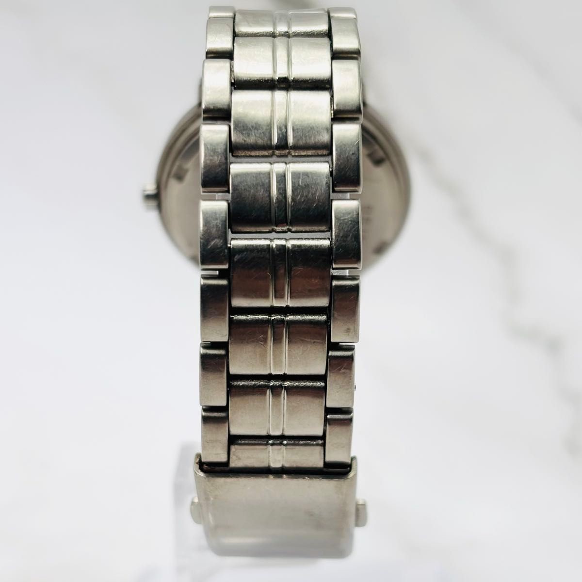 SEIKO Solar Date Titanium Black Dial 5K22 0A20 Men’s Quartz Watch Silver