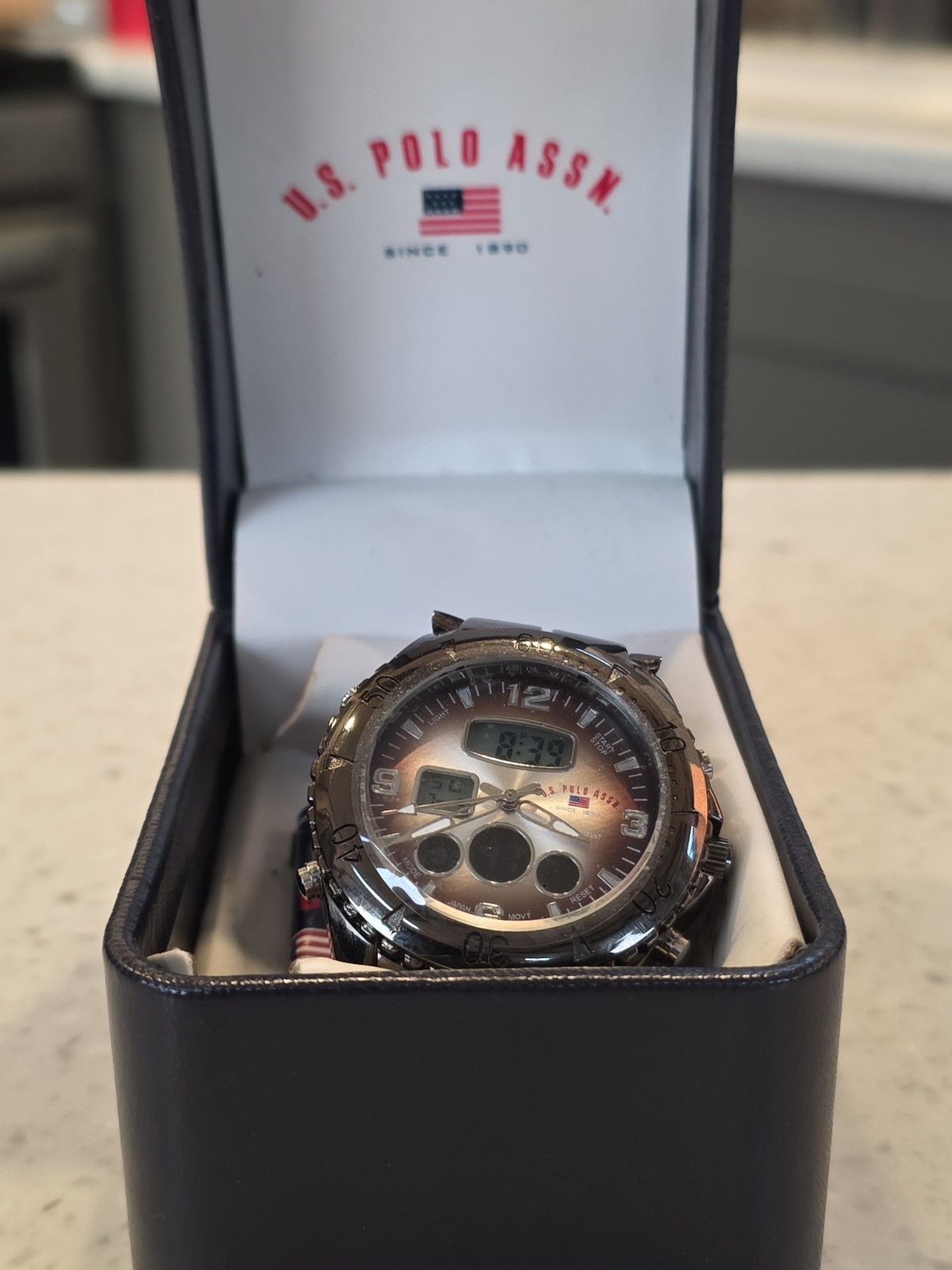 U.S. Polo Assn Men’s Silver Tone Digital & Analog Quartz US8139JC *NEW* (5C)