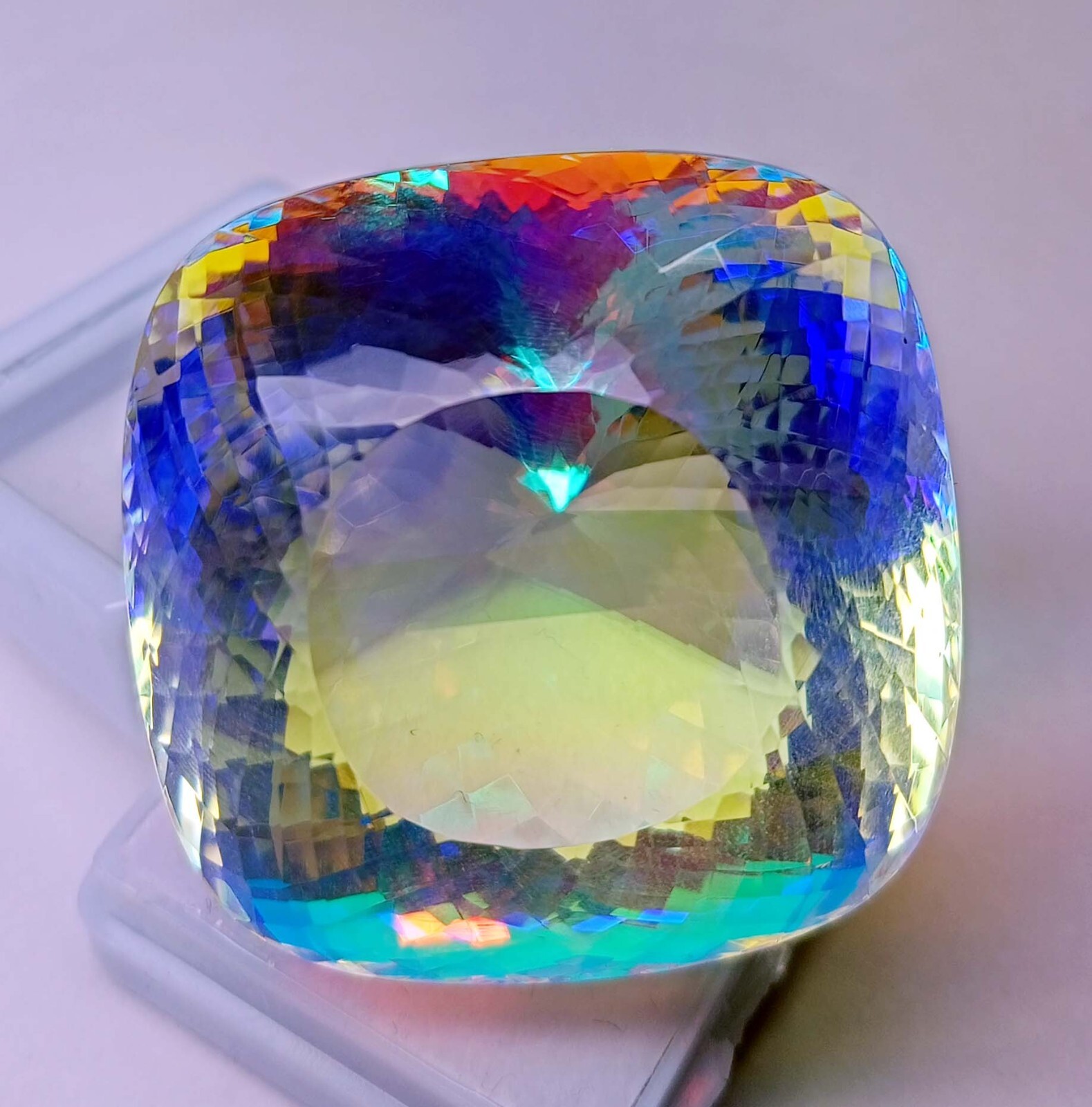 Mystic Topaz EGL Certified Cushion Cut 220.75 Ct Natural Loose Gemstone KH456