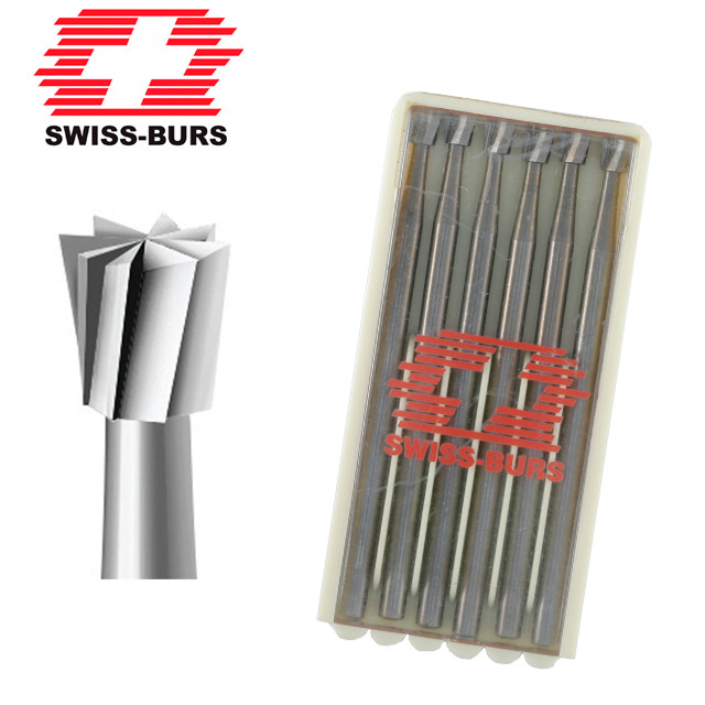 Inverted Cone Swiss Bur (Pack of 6) FIG-3 / 24, Sizes 2.50mm – 2.90mm Swiss Made
