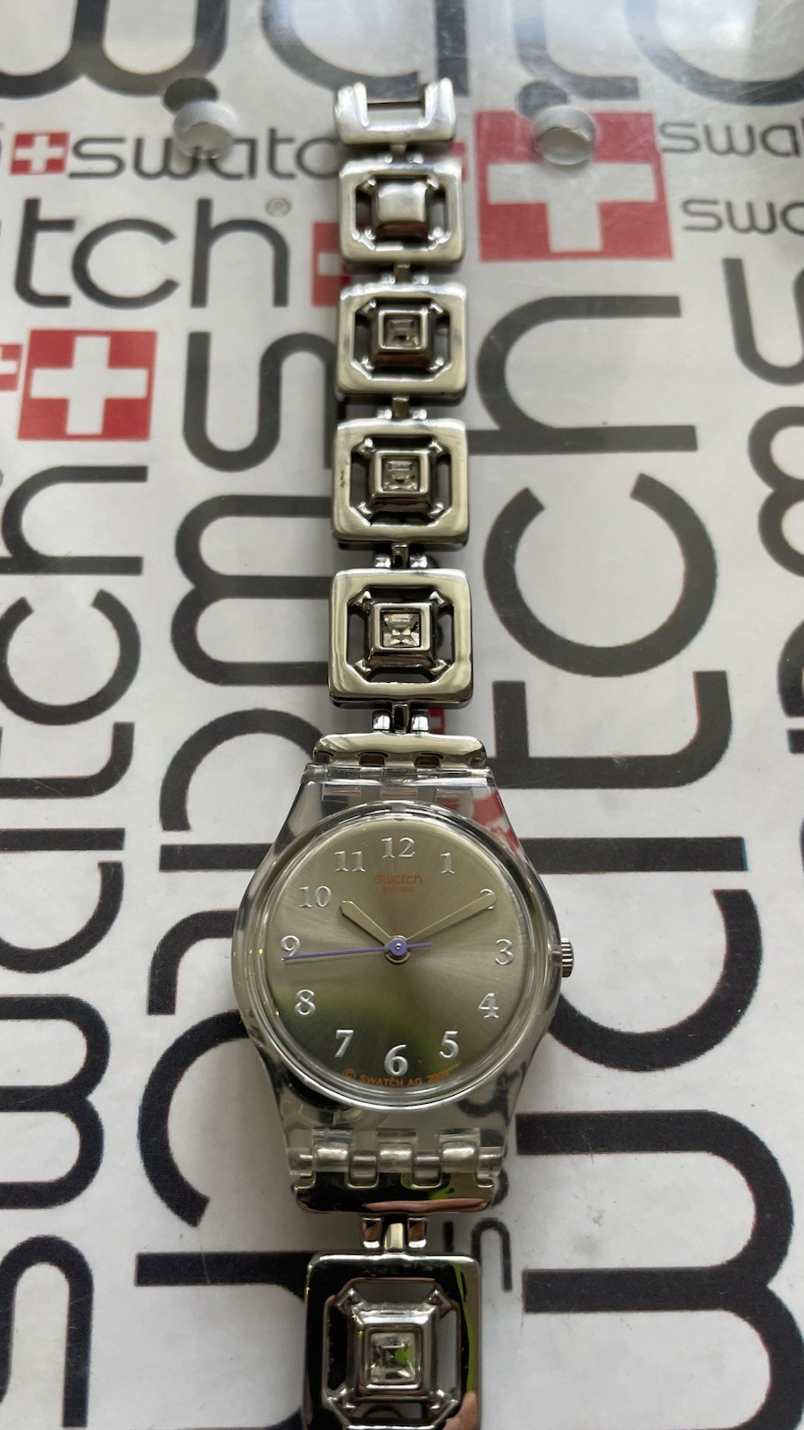 Swatch Pure & Shine LK303G Standard Ladies 25mm Stainless Steel Bracelet