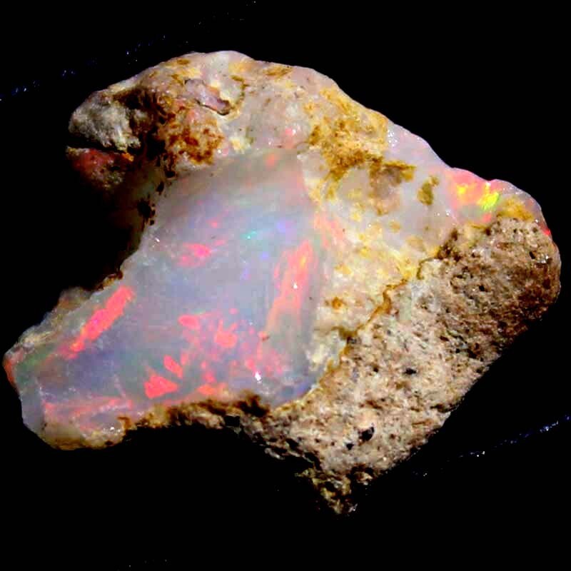 Genuine Play of Fire ETHIOPIAN OPAL ROUGH Loose Gemstone 6.05 CT 16x17x8mm BC-27