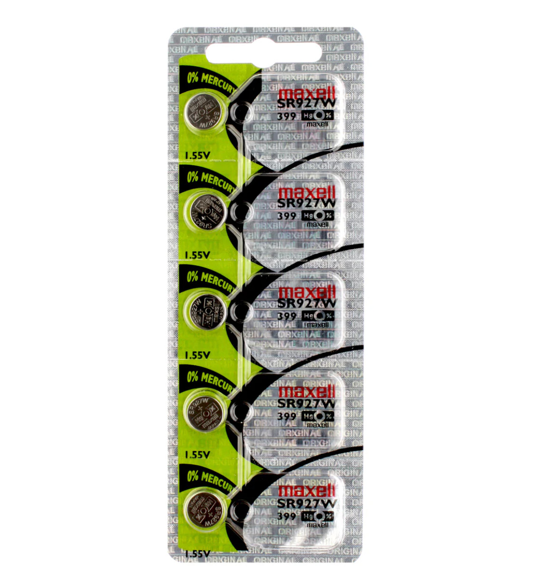 Maxell 399 Watch Cell Batteries SR927W Silver Oxide New Sealed (Pack of 5)