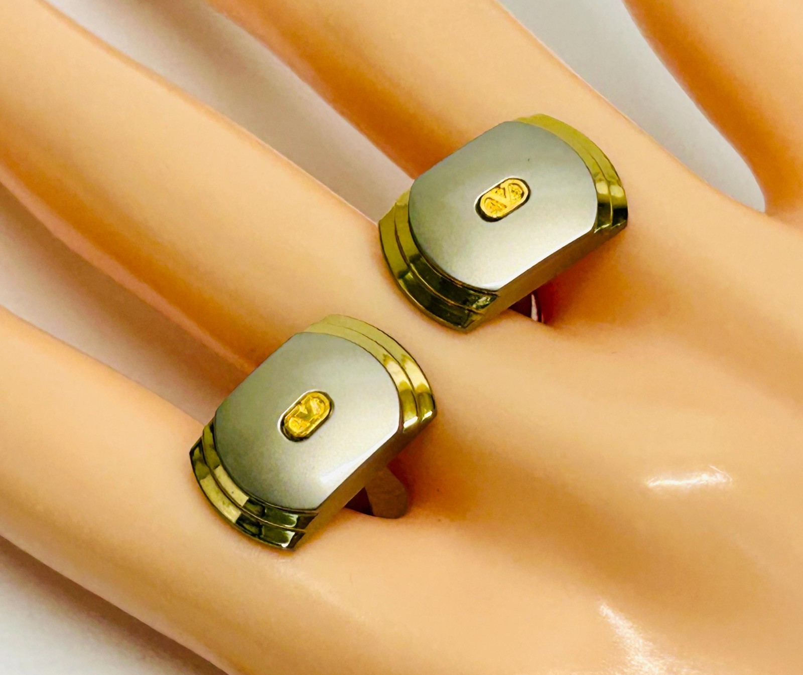 Valentino Cufflinks V Logo Authentic Designer Gift for Him