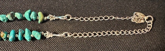 Signed RLL Vintage, Authentic, Turquois 21-1/2 Inch Necklace 8 Lg. 45 Sm. Beads