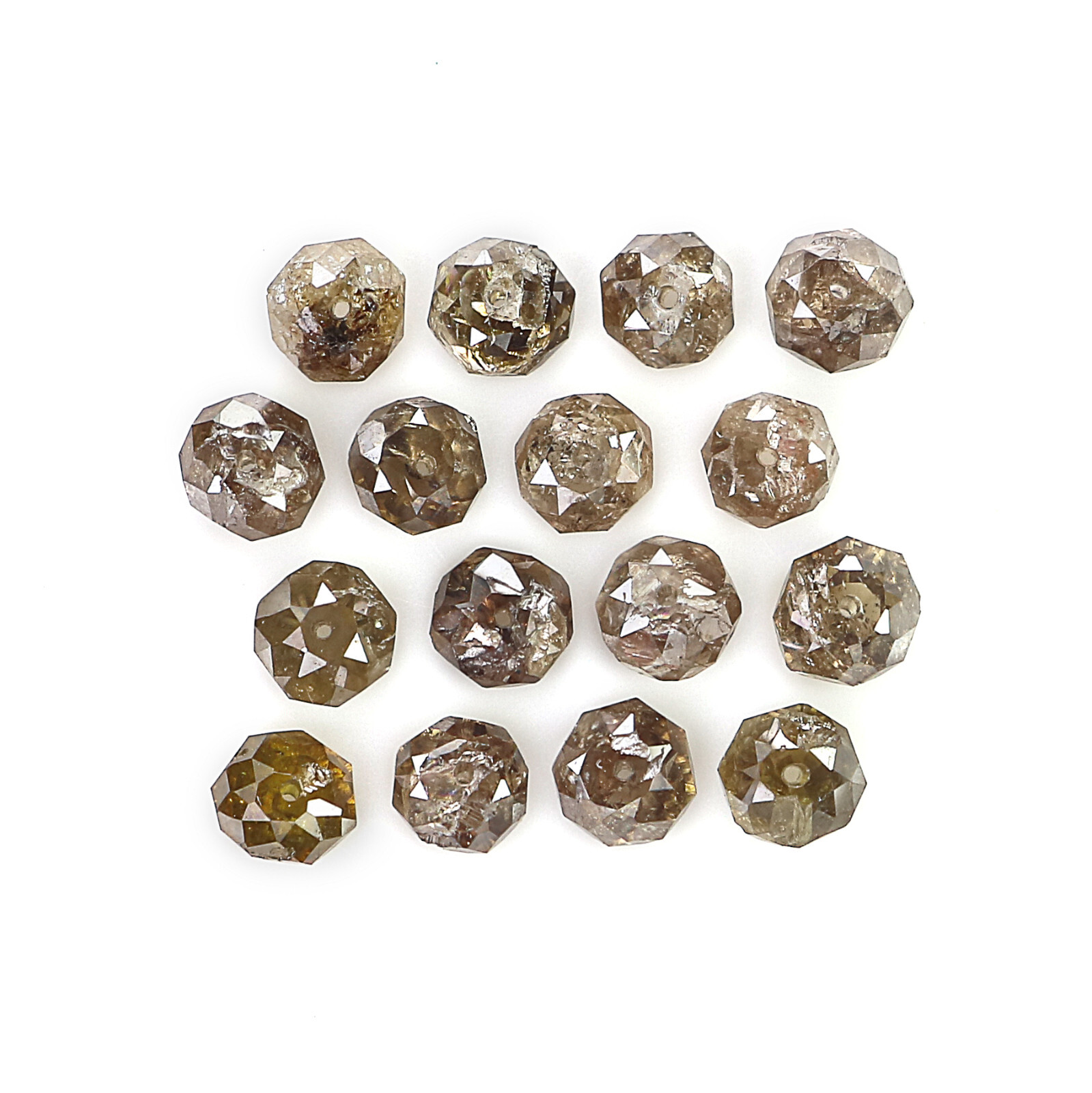 2.42 CT Natural Loose Bead Shape Diamond 2.70 MM Brown Color Bead Diamond LQ1736