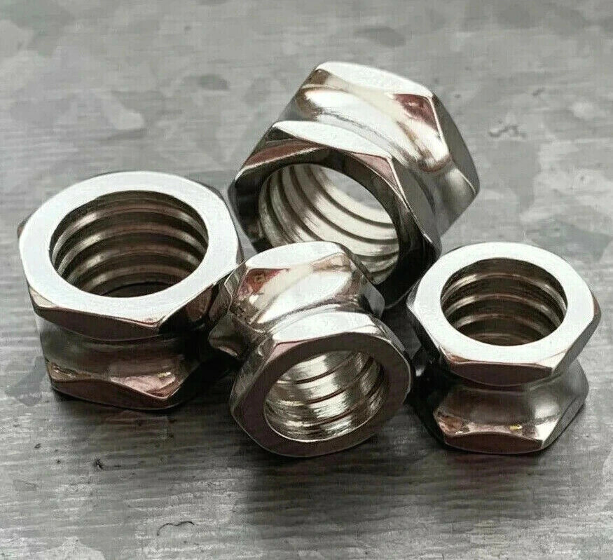 PAIR Hexagon Bolt Tunnels Screw 316L Surgical Steel Double Flare Plugs Gauges