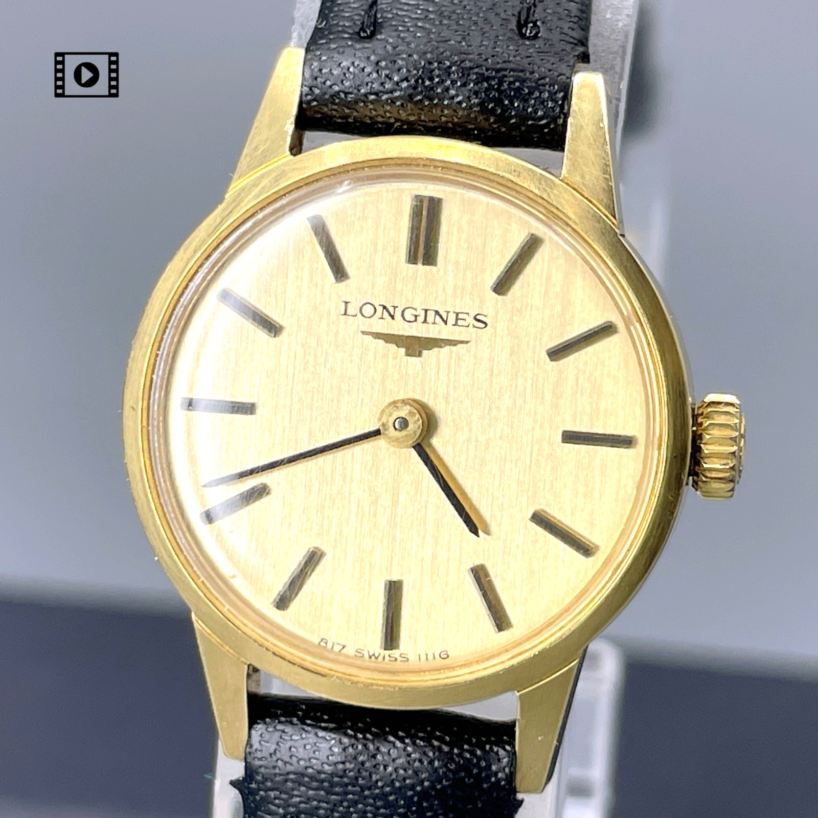 Vintage 1970s Longines 817 1116 Ladies manual Winding 22mm Watch Gold -US Stock