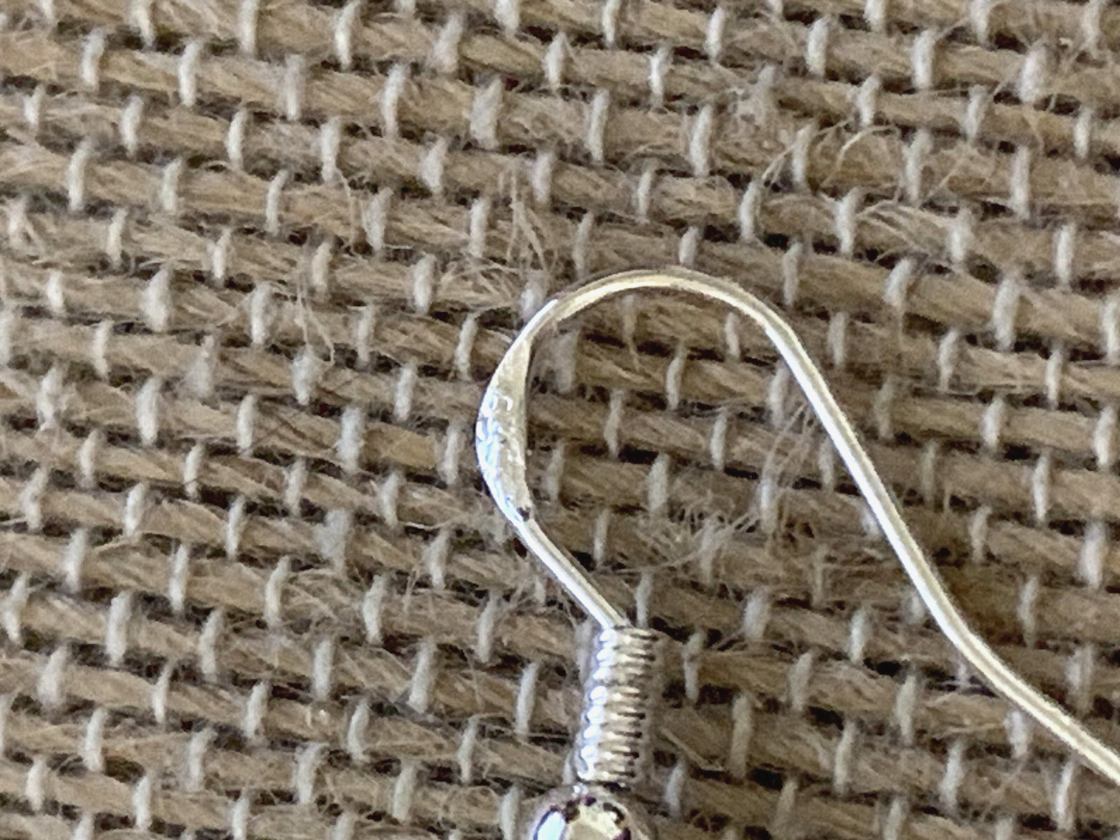 NEW ITEM *MED. ENGRAVED SILVER HILL TRIBE HALF-MOON DROP EARRINGS .925 WIRES-NEW