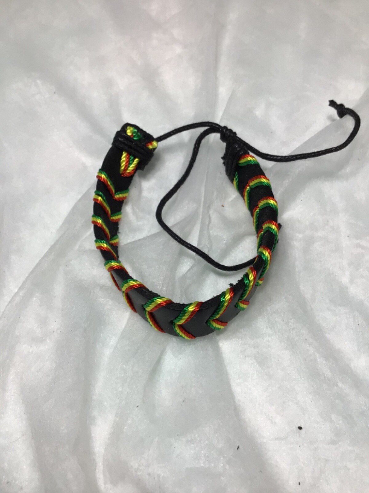 Multi Color black Leather Bracelet – Unisex NEW NO TAGS FREE SHIPPING