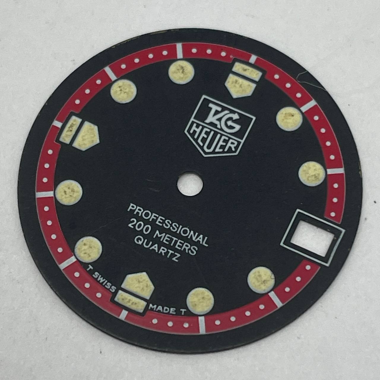 TAG HEUER PROFESSIONAL DIAL FOR QUARTZ WATCHES 23.4MM NON NUMERIC HOUR MARKS