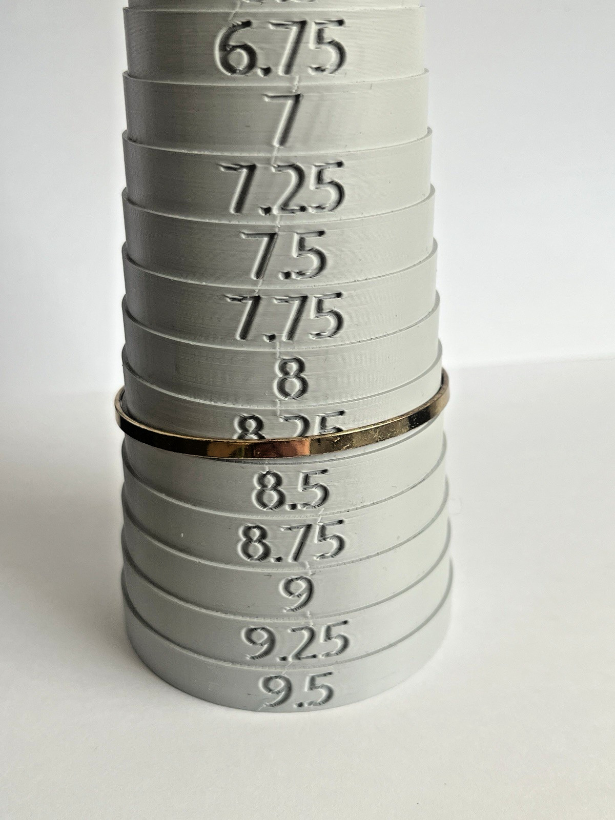 Bright Gold Tone Bangle Bracelet Set 8 Stackable Mixed Texture 8-8.25in