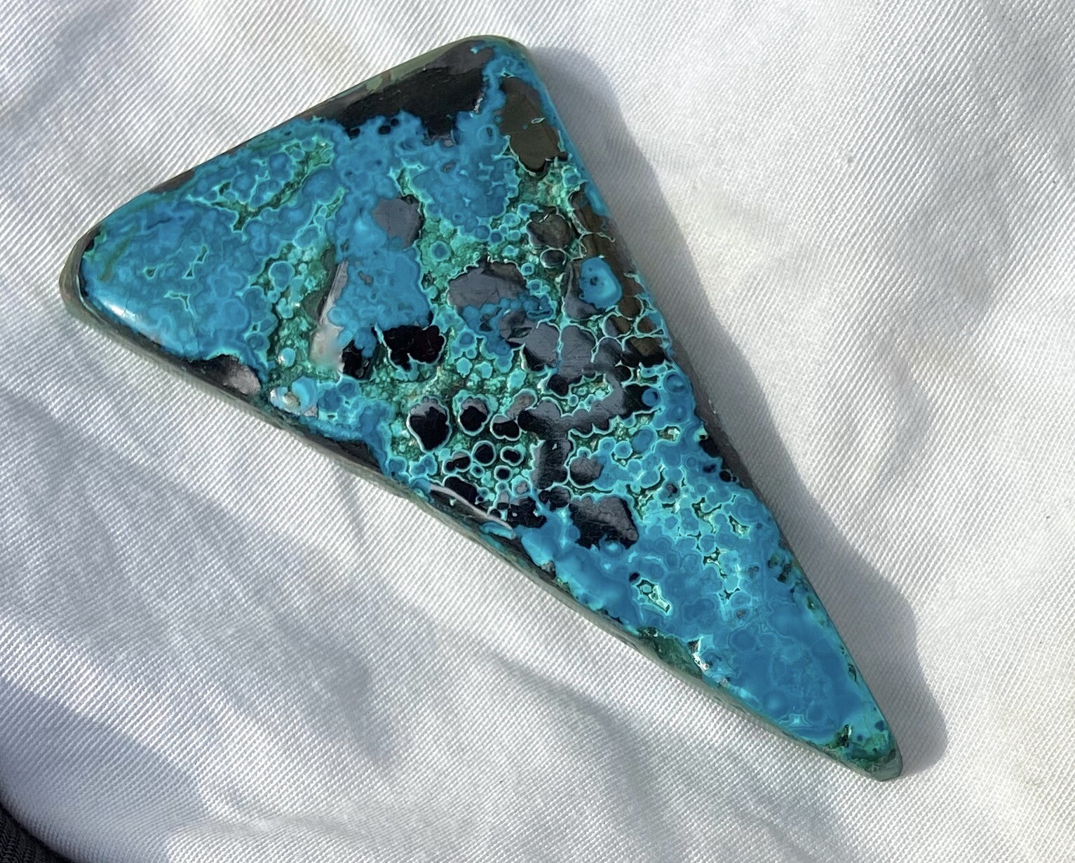 Chrysocolla New Find w/ Orby Patterns 38 Grams or 1.3 Oz’s Congo