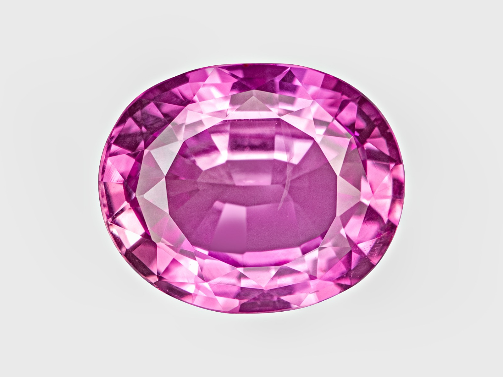 MADAGASCAR Sapphire 1.96 Ct. Natural Untreated PURPLISH PINK Oval NEAR EYE-CLEAN