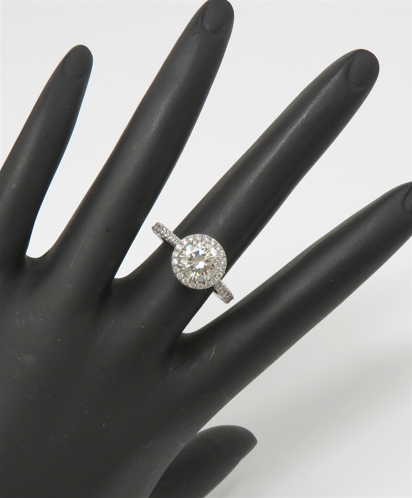 NYJEWEL Tacori Platinum 2.4ctw Diamond Engagement Ring Center Diamond 1.5ct