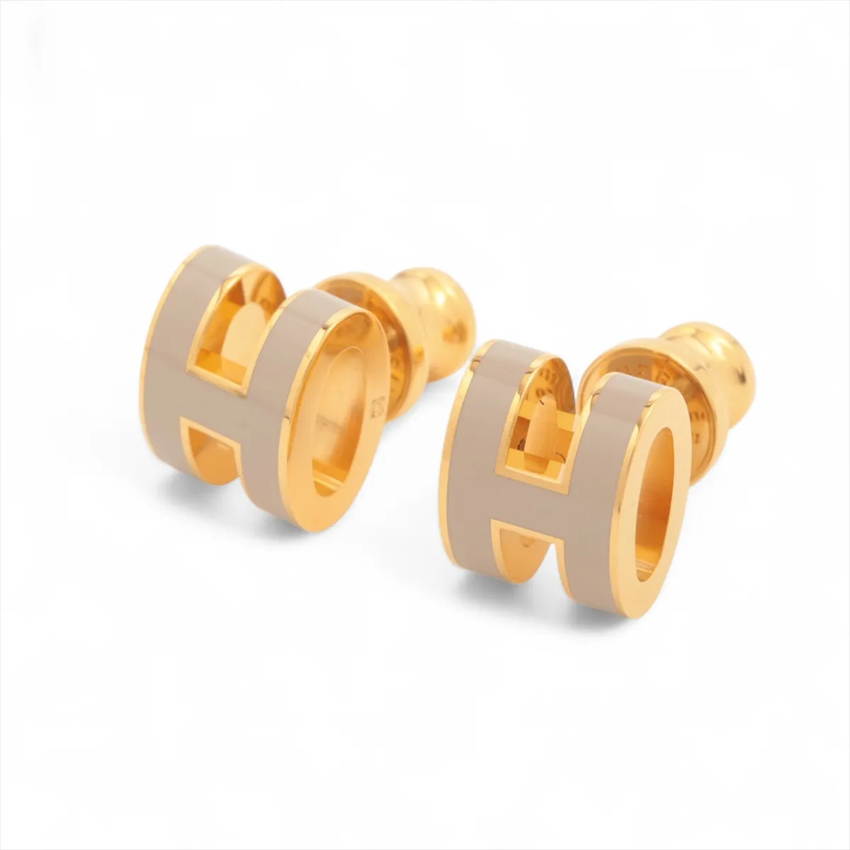 Hermès Mini-pop H Piercing jewelry (for both ears) GP Gold