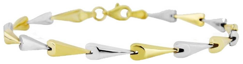 Mark Milton Womens Fancy Link Bracelet – Yellow/White Gold