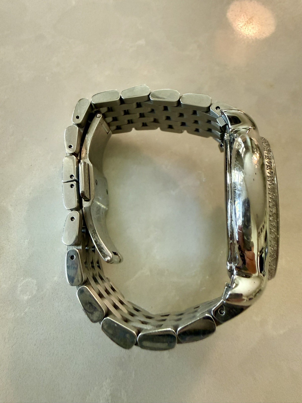Michele Fluette Diamond Stainless Steel Watch MW24A01A1966