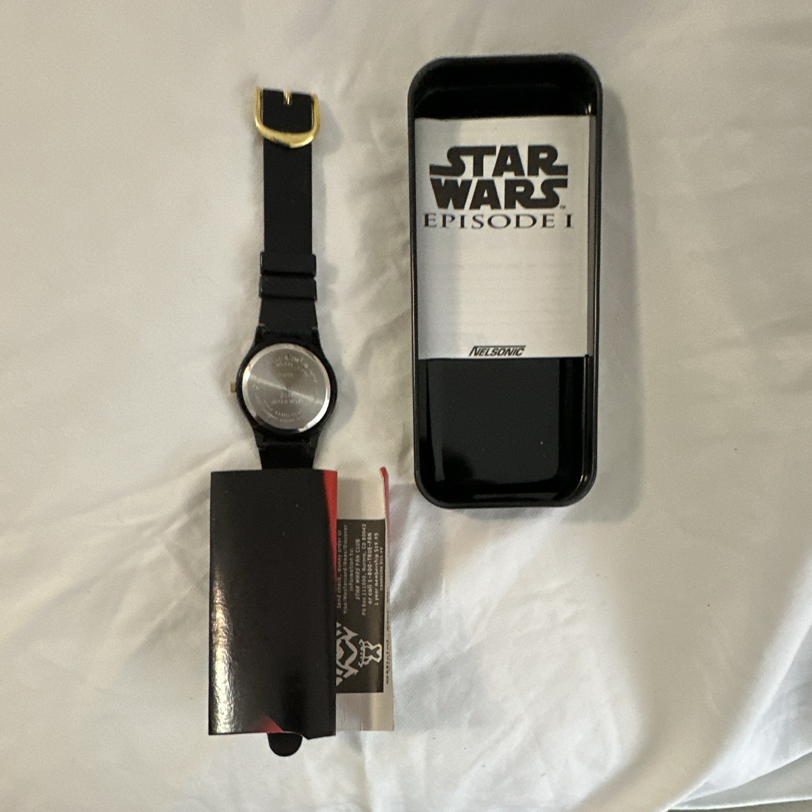 Nelsonic Star Wars Episode I Darth Maul Kids Quartz Analog Watch Tin Box