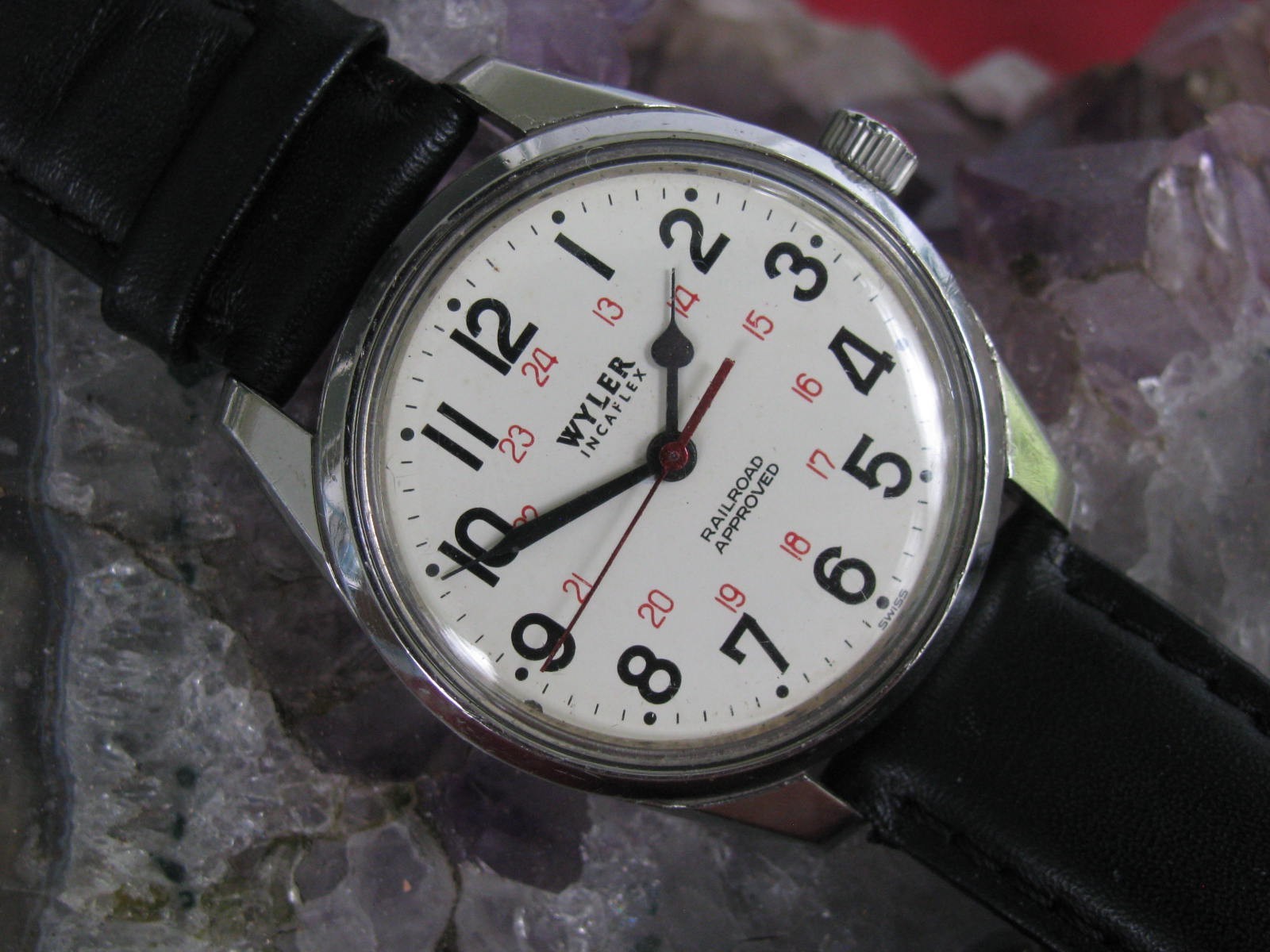 Vintage Wyler Incaflex Railroad Approved Stainless Steel Manual Wind Wrist Watch