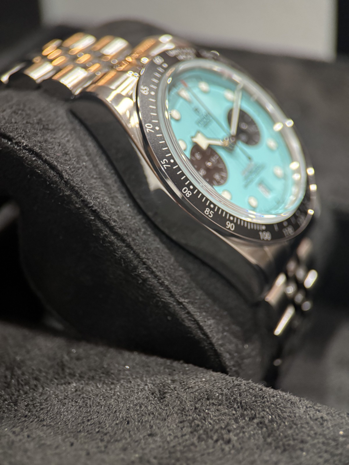 Tudor Black Bay Chrono 79360N 41mm Turquoise “Flamingo Blue” Auto Full Set