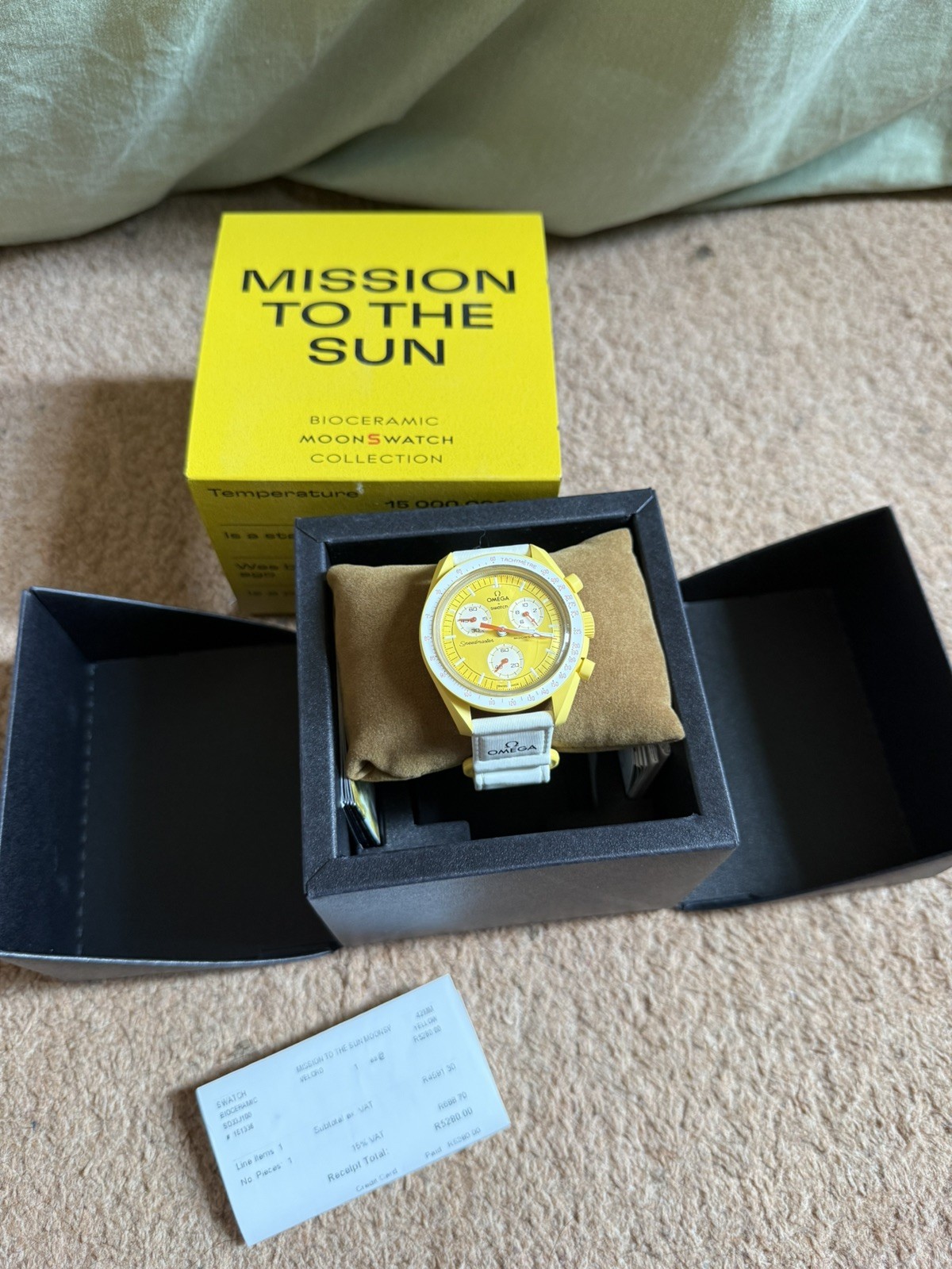 OMEGA x Swatch MoonSwatch Mission to the Sun Chronograph Quartz Box & Manual