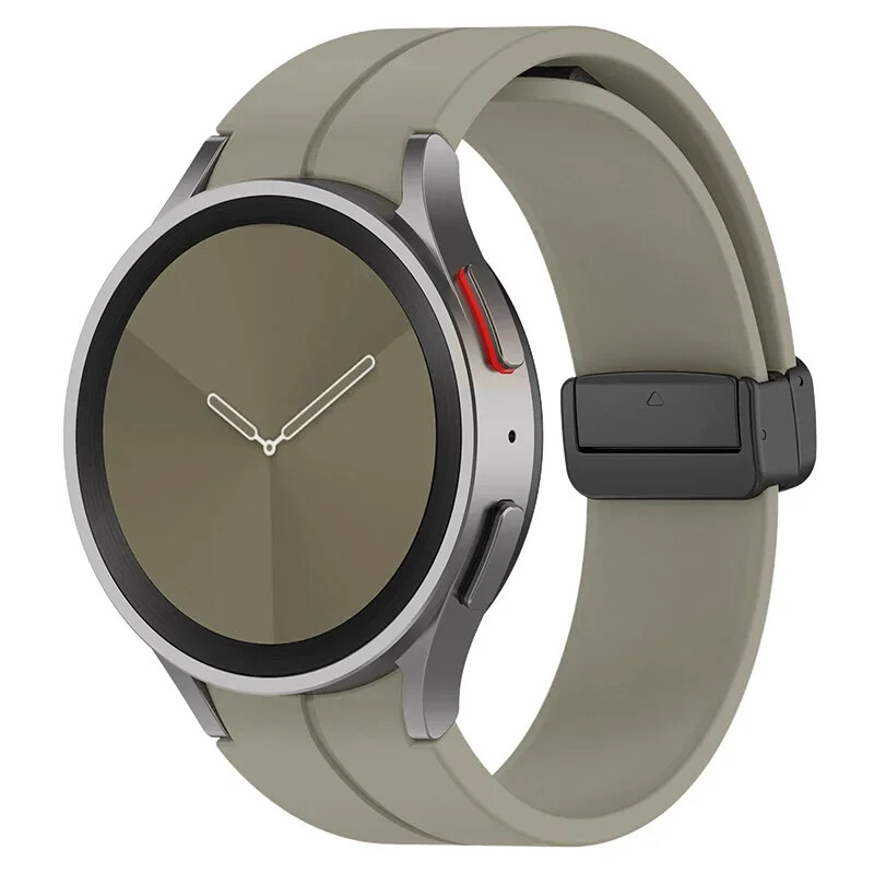Magnetic Silicone Band Strap For Samsung Galaxy Watch 5 Pro 45mm 4 40 42 46 44mm
