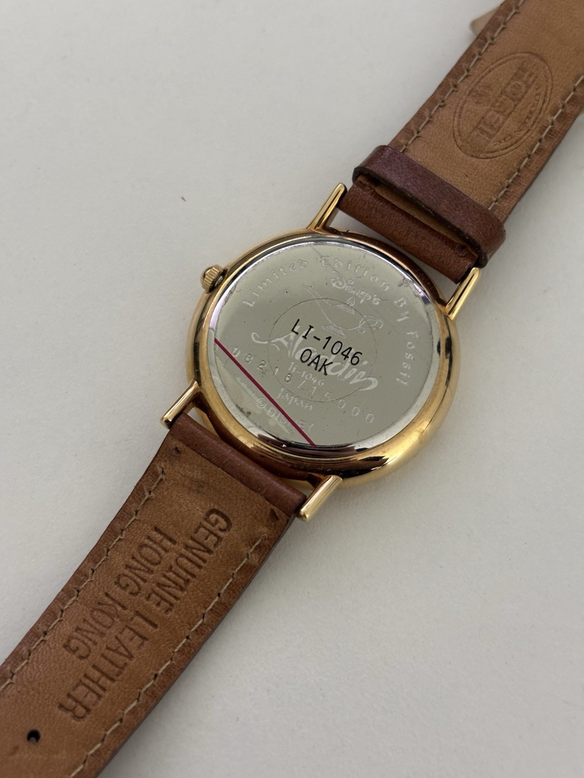 NEW DISNEY’S ALADDIN LIMITED EDITION FOSSIL WATCH LAMP LI-1046 OAK RARE