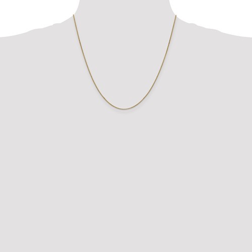 10K YELLOW GOLD BOX LINK NECKLACE / PENDANT CHAIN 20″ 0.9 mm 2.4 grams