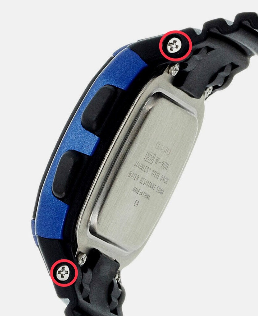 CASIO W-96H Men’s Digital Chronograph Illuminator BAND SCREW (QTY 1)