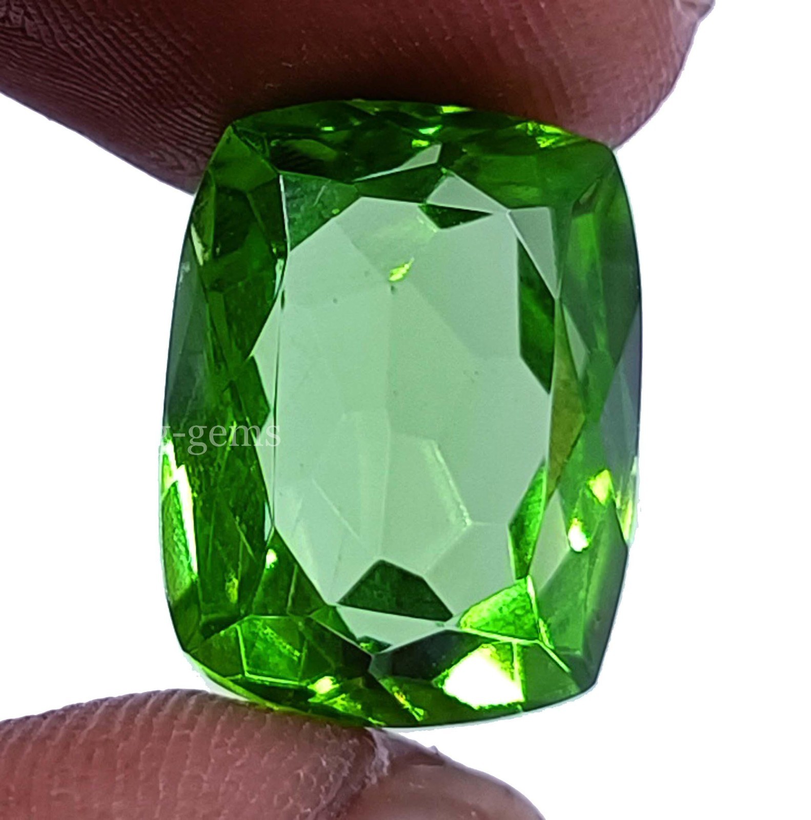 Beautiful 13.45 Ct Green Peridot Cushion Shape Natural Certified Gemstone 5DOO