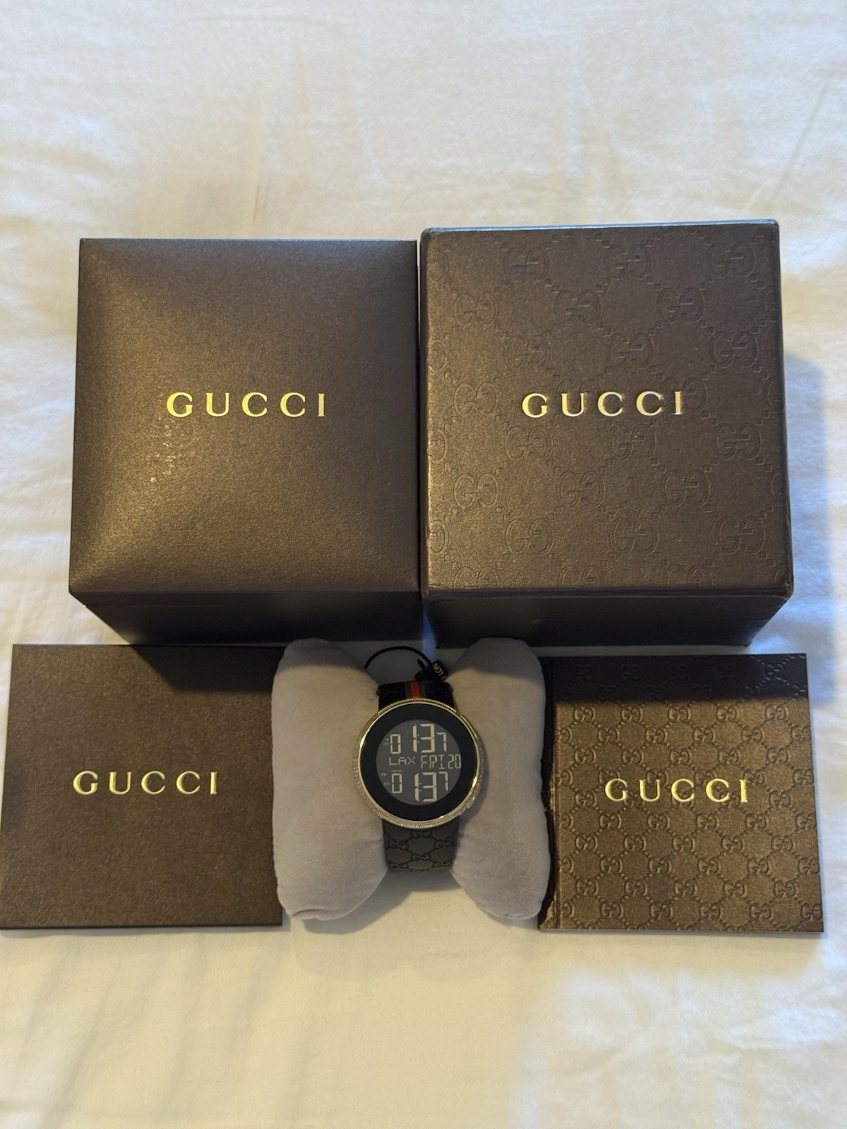Brand New I-Gucci Watch 2.5 Carat Natural Diamonds with Box and Papers.