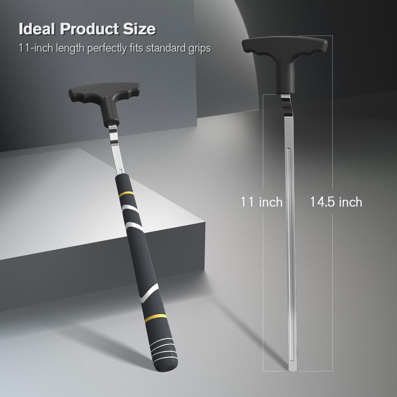Natupal Golf Grip Removal Tool, V-Groove Grip Remover Saver 11″ for Standard Len