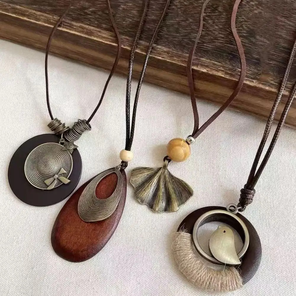 Vintage Boho Sweater Chain Ethnic Long Clothing Pendant Pendant Daily Wear
