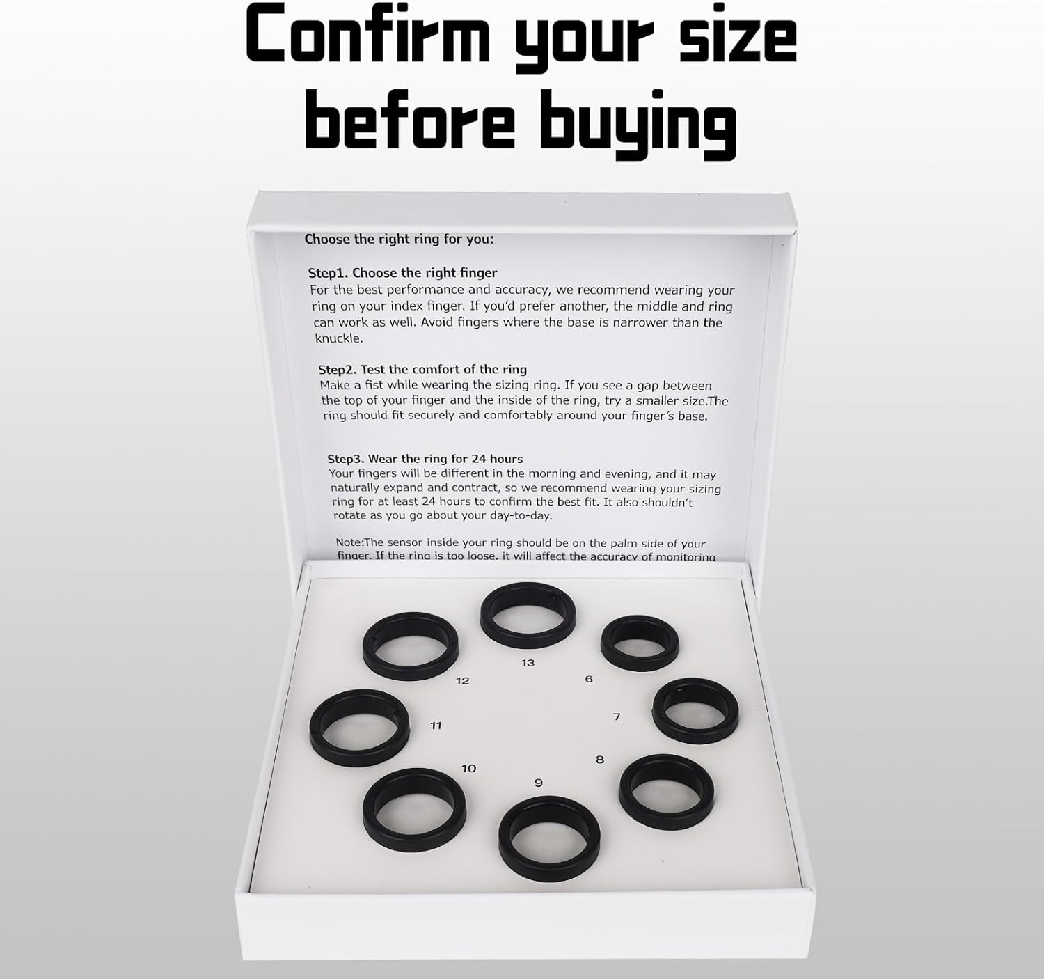 Smart Ring Sizing Kit – 8 Sizes (6-13) for Men & Women – Accurate…