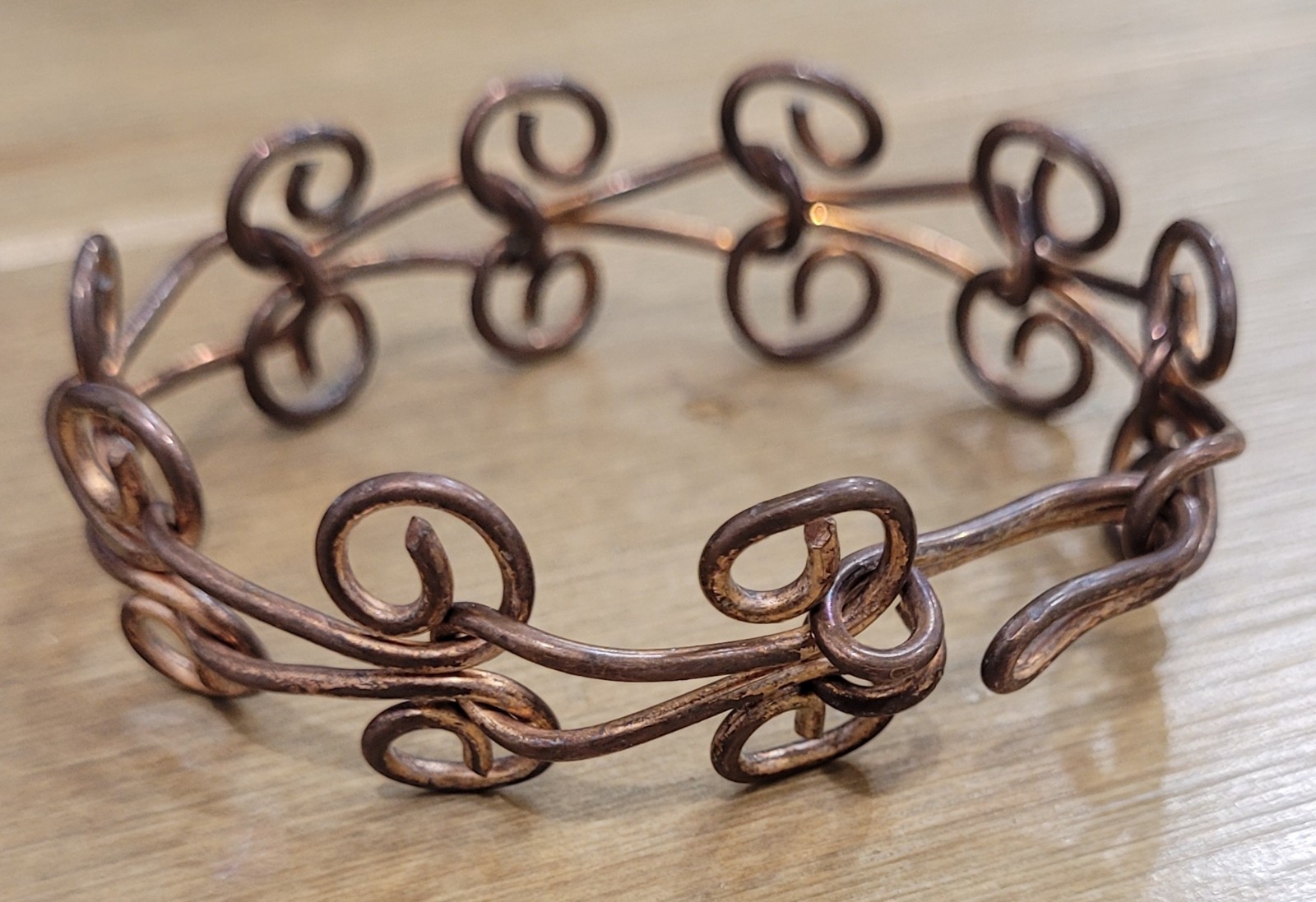 Spiral Bracelet Copper Alloy Metal Swirl