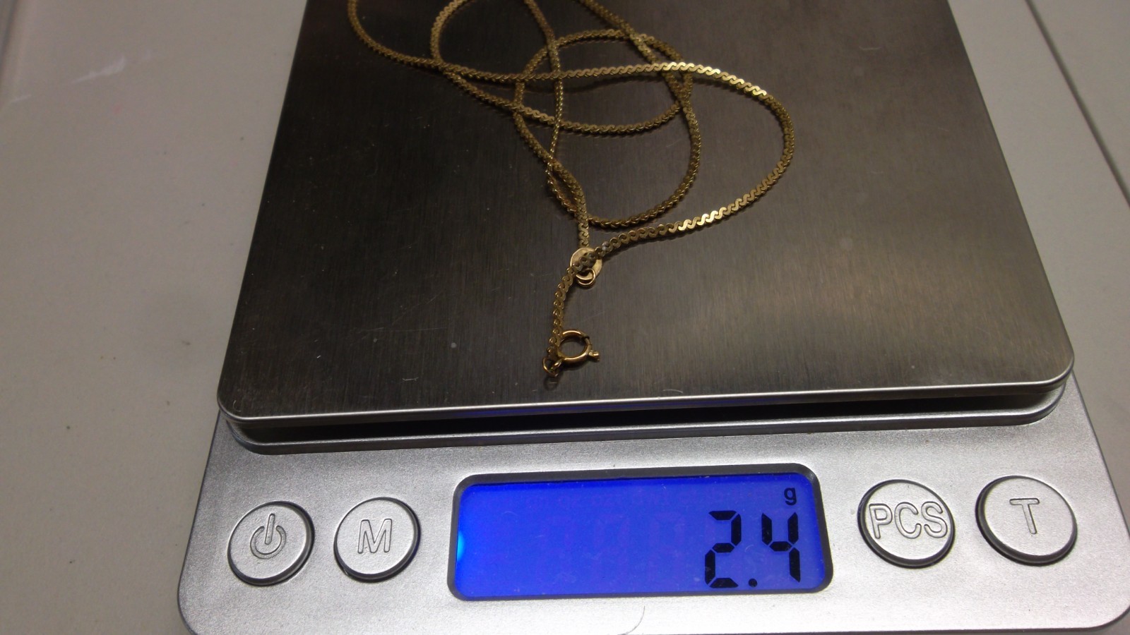 14k gf (Gold filled) Chain Necklace 17.5″ Long Signed JC Co. 14k gf * 2.4 grams