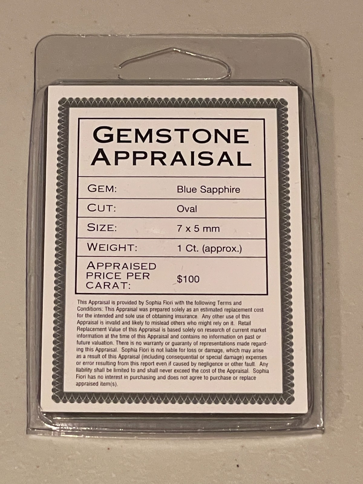 1 Carat Oval Blue Sapphire