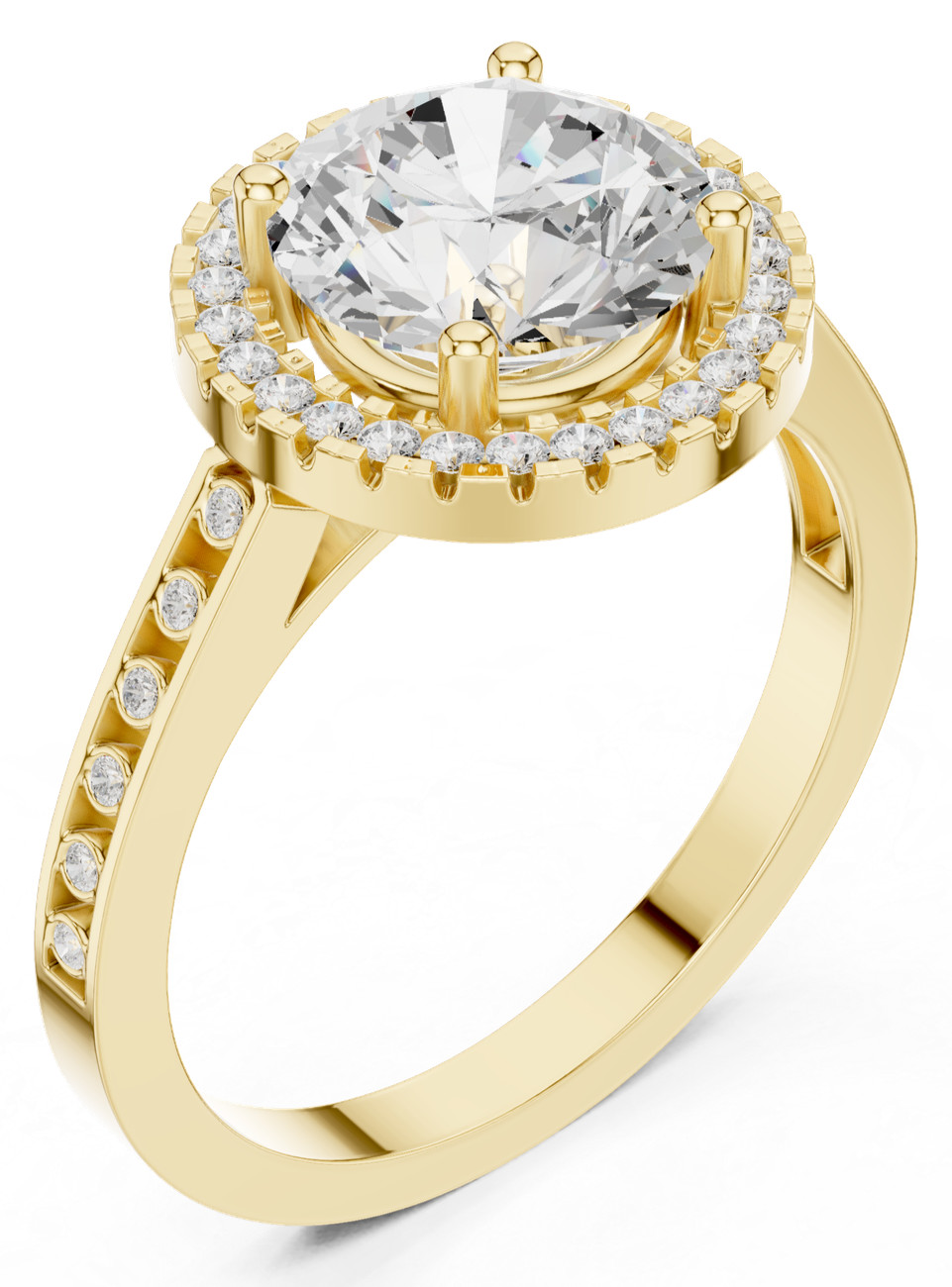 Certified 2.2 Ct Lab Grown Diamond Perfect Engagement Gift Ring 14K Gold Over