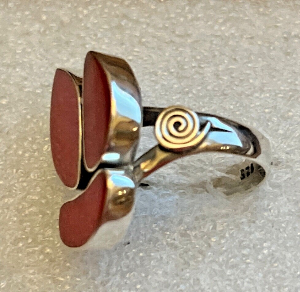 Natural Sponge Coral Ring in 925 Sterling Silver (Size 9.0) 5.5 g