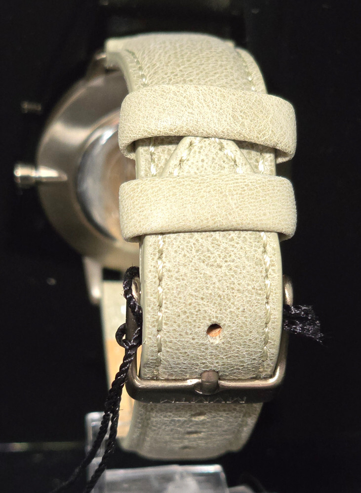 NEW! MVMT Quartz Watch White Marble Dial Taupe Case and Bone Gray Strap MB01-TIM