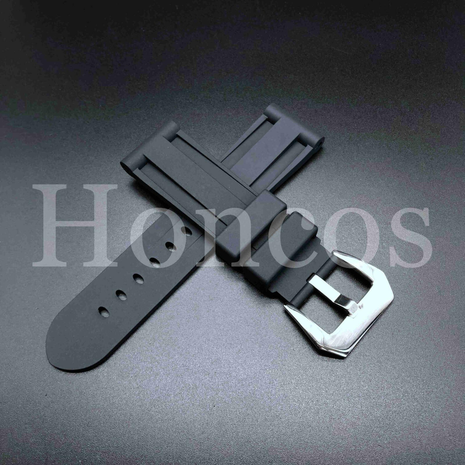 22 – 26 MM Soft Rubber Black Sport Diver Watch Band Strap Fits For Luminox IRB