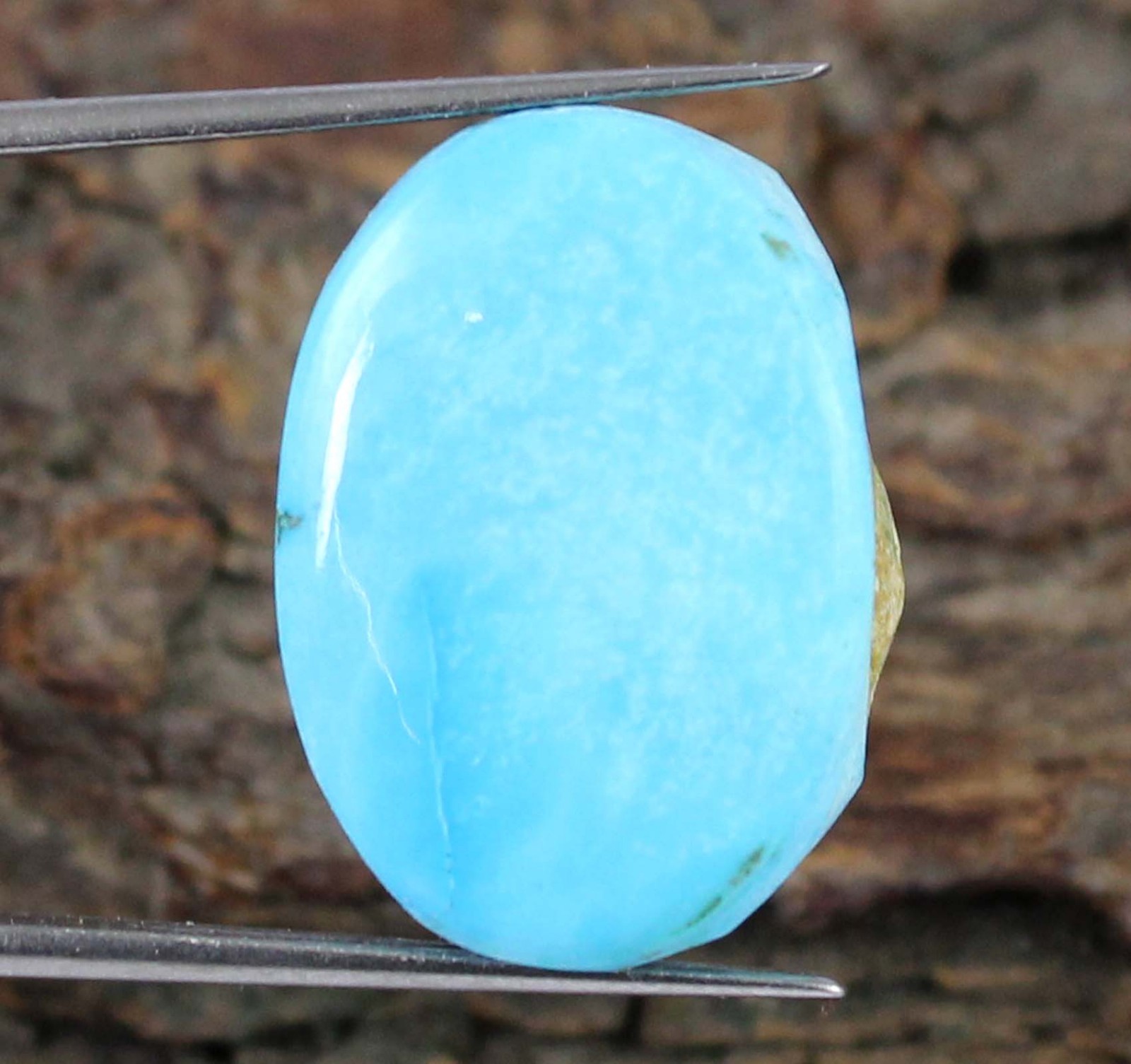 22.65 Ct Certified Natural Blue Turquoise Oval Sleeping Beauty Gemstone T22247
