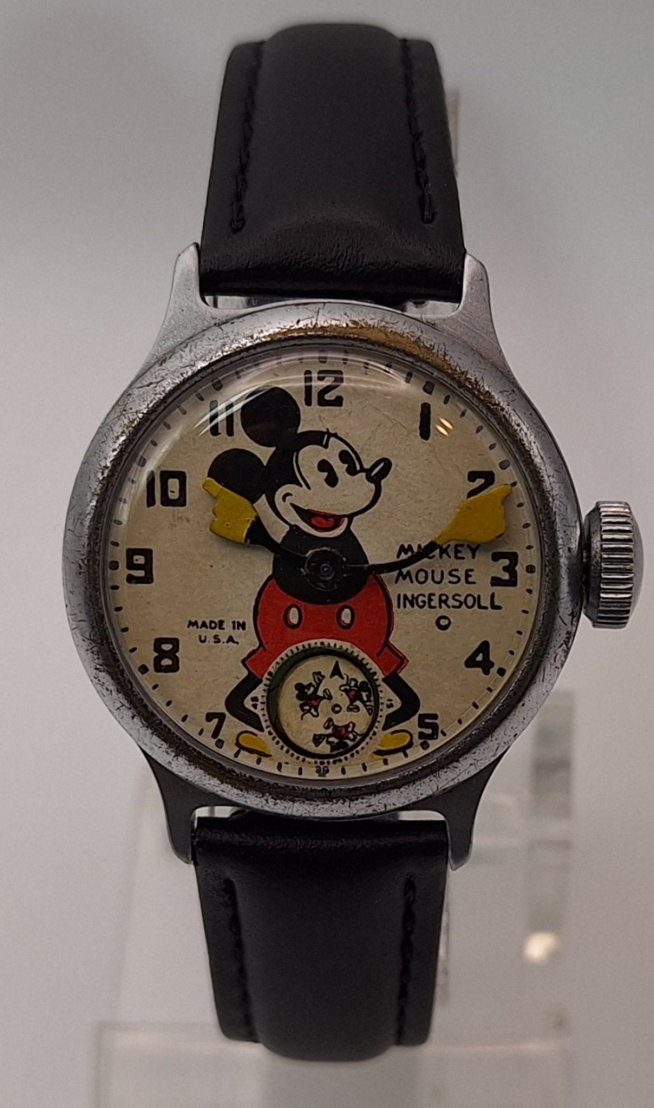 1930’s Ingersoll Mickey Mouse Watch Serviced and Wearable c. 1935 Model
