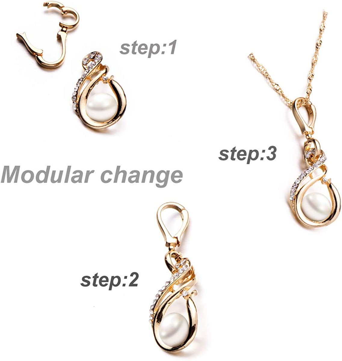 Double Opening Interchangeable Pearl Enhancer Connector Shortener Pendant Bail