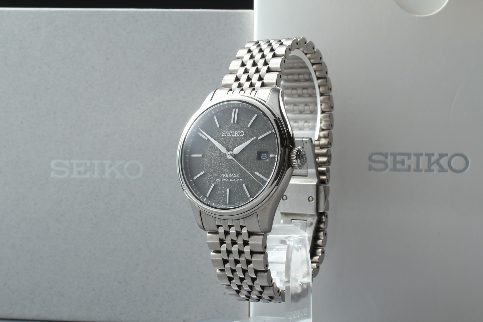 [Box Paper] Seiko Presage SARX123 Sensai Tea Automatic Date SS Men’s Watch Japan