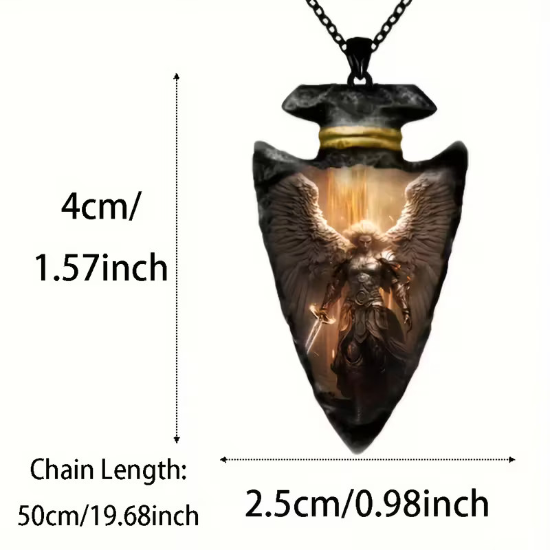 Warrior Guardian Angel Arrow Head Necklace Native Jewelry Pendant A