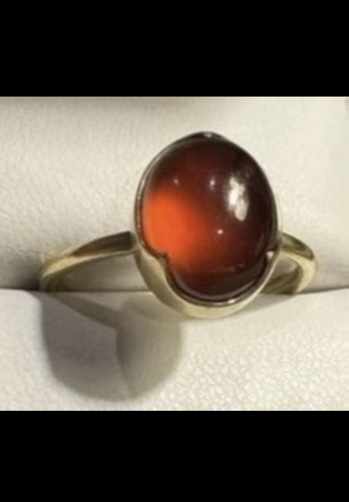 Gabriella Kiss 18 K Gold Hessonite Garnet Stone Ring